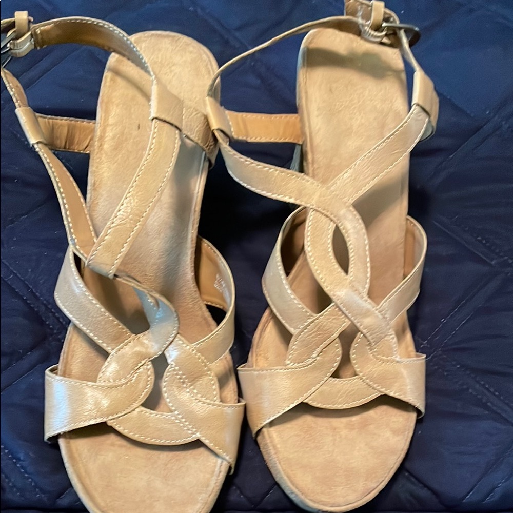 Elegant Tan Strappy Sandals